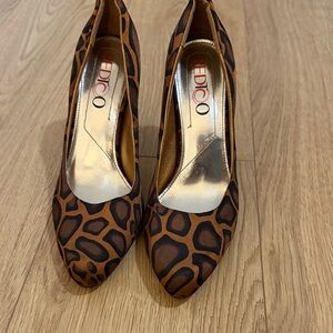Brown Leopard Print Women's Heels